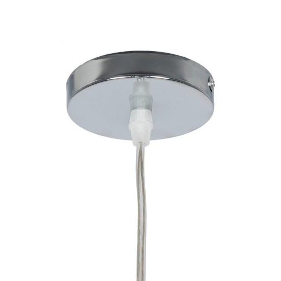 GLOBOSTAR® BOSSANOVA 01313 Μοντέρνο Κρεμαστό Φωτιστικό Οροφής με Ντουί 1 x E27 AC 220-240V IP20 - Γκρι - Μ18 x Π18 x Υ23cm