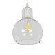 GLOBOSTAR® LUCREZIA 01314 Μοντέρνο Κρεμαστό Φωτιστικό Οροφής με Ντουί 1 x E27 AC 220-240V IP20 - Διάφανο - Μ18 x Π18 x Υ24cm
