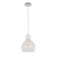 GLOBOSTAR® LUCREZIA 01314 Μοντέρνο Κρεμαστό Φωτιστικό Οροφής με Ντουί 1 x E27 AC 220-240V IP20 - Διάφανο - Μ18 x Π18 x Υ24cm