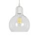 GLOBOSTAR® LUCREZIA 01314 Μοντέρνο Κρεμαστό Φωτιστικό Οροφής με Ντουί 1 x E27 AC 220-240V IP20 - Διάφανο - Μ18 x Π18 x Υ24cm