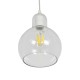 GLOBOSTAR® LUCREZIA 01314 Μοντέρνο Κρεμαστό Φωτιστικό Οροφής με Ντουί 1 x E27 AC 220-240V IP20 - Διάφανο - Μ18 x Π18 x Υ24cm