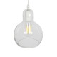 GLOBOSTAR® LUCREZIA 01314 Μοντέρνο Κρεμαστό Φωτιστικό Οροφής με Ντουί 1 x E27 AC 220-240V IP20 - Διάφανο - Μ18 x Π18 x Υ24cm