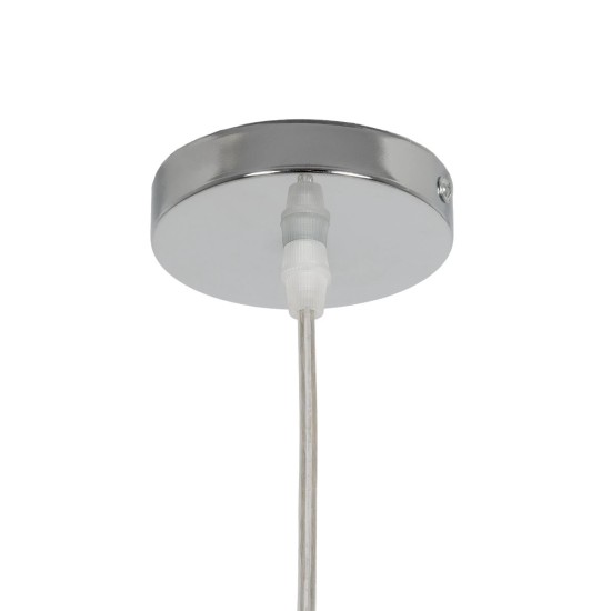 GLOBOSTAR® LUCREZIA 01314 Μοντέρνο Κρεμαστό Φωτιστικό Οροφής με Ντουί 1 x E27 AC 220-240V IP20 - Διάφανο - Μ18 x Π18 x Υ24cm