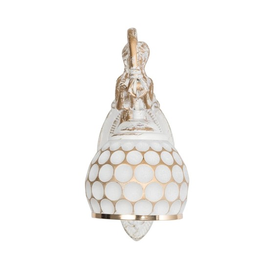 GLOBOSTAR® MERMAID 01317 Vintage Φωτιστικό Τοίχου - Απλίκα με Ντουί 1 x E27 AC 220-240V IP20 - Χρυσό - Μ16 x Π30 x Υ27cm