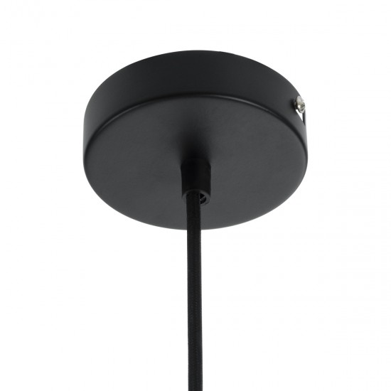 GLOBOSTAR® TRIBECA 01320 Μοντέρνο Κρεμαστό Φωτιστικό Οροφής με Ντουί 1 x E27 AC 220-240V IP20 - Γκρι & Μαύρο - Μ20 x Π20 x Υ26cm