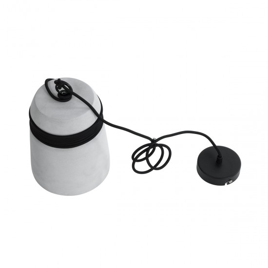 GLOBOSTAR® TRIBECA 01320 Μοντέρνο Κρεμαστό Φωτιστικό Οροφής με Ντουί 1 x E27 AC 220-240V IP20 - Γκρι & Μαύρο - Μ20 x Π20 x Υ26cm
