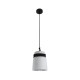 GLOBOSTAR® TRIBECA 01320 Μοντέρνο Κρεμαστό Φωτιστικό Οροφής με Ντουί 1 x E27 AC 220-240V IP20 - Γκρι & Μαύρο - Μ20 x Π20 x Υ26cm