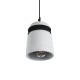 GLOBOSTAR® TRIBECA 01320 Μοντέρνο Κρεμαστό Φωτιστικό Οροφής με Ντουί 1 x E27 AC 220-240V IP20 - Γκρι & Μαύρο - Μ20 x Π20 x Υ26cm