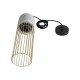 GLOBOSTAR® DURANT 01322 Μοντέρνο Κρεμαστό Φωτιστικό Οροφής με Ντουί 1 x E27 AC 220-240V IP20 - Γκρι & Χρυσό - Μ12 x Π12 x Υ40cm