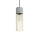 GLOBOSTAR® DURANT 01322 Μοντέρνο Κρεμαστό Φωτιστικό Οροφής με Ντουί 1 x E27 AC 220-240V IP20 - Γκρι & Χρυσό - Μ12 x Π12 x Υ40cm