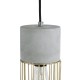 GLOBOSTAR® DURANT 01322 Μοντέρνο Κρεμαστό Φωτιστικό Οροφής με Ντουί 1 x E27 AC 220-240V IP20 - Γκρι & Χρυσό - Μ12 x Π12 x Υ40cm