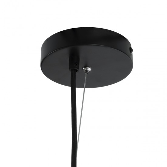 GLOBOSTAR® DURANT 01324 Μοντέρνο Κρεμαστό Φωτιστικό Οροφής με Ντουί 1 x E27 AC 220-240V IP20 - Γκρι & Χρυσό - Μ35 x Π35 x Υ35cm