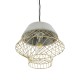 GLOBOSTAR® DURANT 01324 Μοντέρνο Κρεμαστό Φωτιστικό Οροφής με Ντουί 1 x E27 AC 220-240V IP20 - Γκρι & Χρυσό - Μ35 x Π35 x Υ35cm