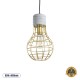 GLOBOSTAR® DURANT 01325 Μοντέρνο Κρεμαστό Φωτιστικό Οροφής με Ντουί 1 x E27 AC 220-240V IP20 - Γκρι & Χρυσό - Μ20 x Π20 x Υ35cm GLOBOSTAR® DURANT 01325 Μοντέρνο Κρεμαστό Φωτιστικό Οροφής με Ντουί 1 x E27 AC 220-240V IP20 - Γκρι & Χρυσό - Μ20 x Π20 x Υ35cm