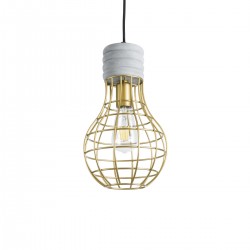 GLOBOSTAR® DURANT 01325 Μοντέρνο Κρεμαστό Φωτιστικό Οροφής με Ντουί 1 x E27 AC 220-240V IP20 - Γκρι & Χρυσό - Μ20 x Π20 x Υ35cm GLOBOSTAR® DURANT 01325 Μοντέρνο Κρεμαστό Φωτιστικό Οροφής με Ντουί 1 x E27 AC 220-240V IP20 - Γκρι & Χρυσό - Μ20 x Π20 x Υ35cm