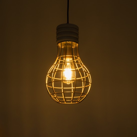 GLOBOSTAR® DURANT 01325 Μοντέρνο Κρεμαστό Φωτιστικό Οροφής με Ντουί 1 x E27 AC 220-240V IP20 - Γκρι & Χρυσό - Μ20 x Π20 x Υ35cm GLOBOSTAR® DURANT 01325 Μοντέρνο Κρεμαστό Φωτιστικό Οροφής με Ντουί 1 x E27 AC 220-240V IP20 - Γκρι & Χρυσό - Μ20 x Π20 x Υ35cm