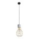 GLOBOSTAR® DURANT 01325 Μοντέρνο Κρεμαστό Φωτιστικό Οροφής με Ντουί 1 x E27 AC 220-240V IP20 - Γκρι & Χρυσό - Μ20 x Π20 x Υ35cm GLOBOSTAR® DURANT 01325 Μοντέρνο Κρεμαστό Φωτιστικό Οροφής με Ντουί 1 x E27 AC 220-240V IP20 - Γκρι & Χρυσό - Μ20 x Π20 x Υ35cm