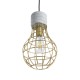 GLOBOSTAR® DURANT 01325 Μοντέρνο Κρεμαστό Φωτιστικό Οροφής με Ντουί 1 x E27 AC 220-240V IP20 - Γκρι & Χρυσό - Μ20 x Π20 x Υ35cm GLOBOSTAR® DURANT 01325 Μοντέρνο Κρεμαστό Φωτιστικό Οροφής με Ντουί 1 x E27 AC 220-240V IP20 - Γκρι & Χρυσό - Μ20 x Π20 x Υ35cm