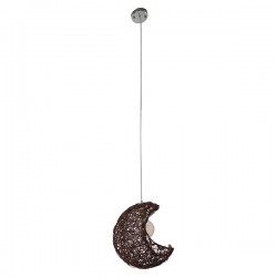 GLOBOSTAR® CRESCENT 01330 Vintage Κρεμαστό Φωτιστικό Οροφής με Ντουί 1 x E27 AC 220-240V IP20 - Καφέ - Μ30 x Π20 x Υ35cm GLOBOSTAR® CRESCENT 01330 Vintage Κρεμαστό Φωτιστικό Οροφής με Ντουί 1 x E27 AC 220-240V IP20 - Καφέ - Μ30 x Π20 x Υ35cm
