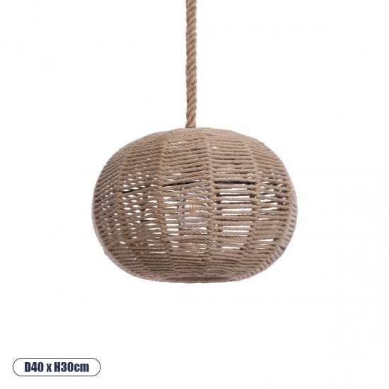 GLOBOSTAR® MANDALA 01331 Vintage Κρεμαστό Φωτιστικό Οροφής με Ντουί 1 x E27 AC 220-240V IP20 - Μπεζ - Μ40 x Π40 x Υ33cm GLOBOSTAR® MANDALA 01331 Vintage Κρεμαστό Φωτιστικό Οροφής με Ντουί 1 x E27 AC 220-240V IP20 - Μπεζ - Μ40 x Π40 x Υ33cm