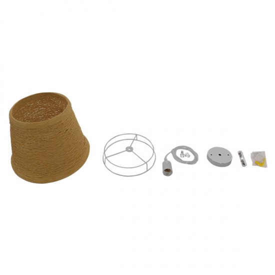 GLOBOSTAR® PLAYROOM 01332 Vintage Κρεμαστό Φωτιστικό Οροφής με Ντουί 1 x E27 AC 220-240V IP20 - Μπεζ - Μ32 x Π32 x Υ27cm GLOBOSTAR® PLAYROOM 01332 Vintage Κρεμαστό Φωτιστικό Οροφής με Ντουί 1 x E27 AC 220-240V IP20 - Μπεζ - Μ32 x Π32 x Υ27cm