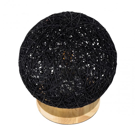 GLOBOSTAR® OCEANA 01338 Boho Επιτραπέζιο Φωτιστικό Πορτατίφ με Ντουί 1 x E27 AC 220-240V IP20 - Μαύρο & Μπεζ - M20 x Π20 x Υ22cm GLOBOSTAR® OCEANA 01338 Boho Επιτραπέζιο Φωτιστικό Πορτατίφ με Ντουί 1 x E27 AC 220-240V IP20 - Μαύρο & Μπεζ - M20 x Π20 x Υ22cm