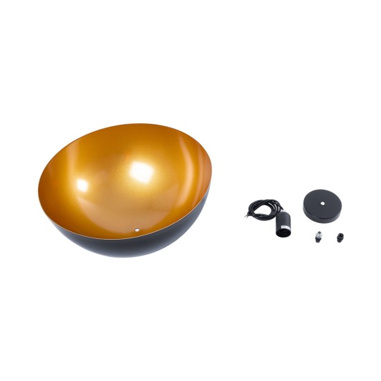 GLOBOSTAR® LUNE 01341 Μοντέρνο Κρεμαστό Φωτιστικό Οροφής με Ντουί 1 x E27 AC 220-240V IP20 - Μαύρο & Χρυσό - Μ40 x Π40 x Υ20cm GLOBOSTAR® LUNE 01341 Μοντέρνο Κρεμαστό Φωτιστικό Οροφής με Ντουί 1 x E27 AC 220-240V IP20 - Μαύρο & Χρυσό - Μ40 x Π40 x Υ20cm