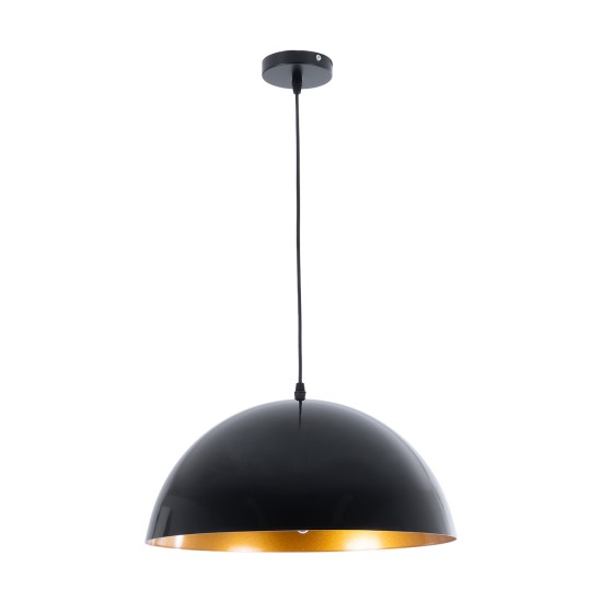 GLOBOSTAR® LUNE 01341 Μοντέρνο Κρεμαστό Φωτιστικό Οροφής με Ντουί 1 x E27 AC 220-240V IP20 - Μαύρο & Χρυσό - Μ40 x Π40 x Υ20cm GLOBOSTAR® LUNE 01341 Μοντέρνο Κρεμαστό Φωτιστικό Οροφής με Ντουί 1 x E27 AC 220-240V IP20 - Μαύρο & Χρυσό - Μ40 x Π40 x Υ20cm