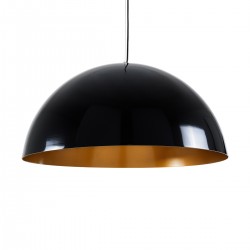 GLOBOSTAR® LUNE 01342 Μοντέρνο Κρεμαστό Φωτιστικό Οροφής με Ντουί 1 x E27 AC 220-240V IP20 - Μαύρο & Χρυσό - Μ60 x Π60 x Υ30cm