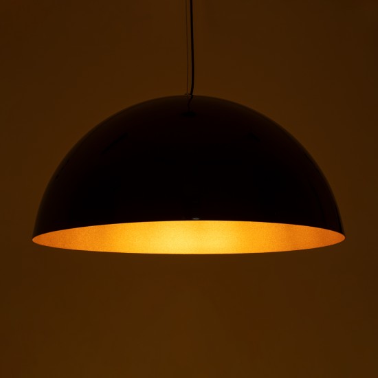 GLOBOSTAR® LUNE 01342 Μοντέρνο Κρεμαστό Φωτιστικό Οροφής με Ντουί 1 x E27 AC 220-240V IP20 - Μαύρο & Χρυσό - Μ60 x Π60 x Υ30cm GLOBOSTAR® LUNE 01342 Μοντέρνο Κρεμαστό Φωτιστικό Οροφής με Ντουί 1 x E27 AC 220-240V IP20 - Μαύρο & Χρυσό - Μ60 x Π60 x Υ30cm