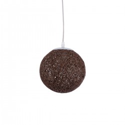 GLOBOSTAR® OCEANA 01354 Boho Κρεμαστό Φωτιστικό Οροφής με Ντουί 1 x E27 AC 220-240V IP20 - Καφέ - Μ20 x Π20 x Υ20cm
