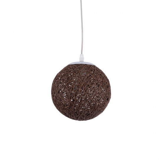 GLOBOSTAR® OCEANA 01354 Boho Κρεμαστό Φωτιστικό Οροφής με Ντουί 1 x E27 AC 220-240V IP20 - Καφέ - Μ20 x Π20 x Υ20cm GLOBOSTAR® OCEANA 01354 Boho Κρεμαστό Φωτιστικό Οροφής με Ντουί 1 x E27 AC 220-240V IP20 - Καφέ - Μ20 x Π20 x Υ20cm