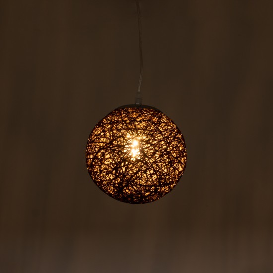 GLOBOSTAR® OCEANA 01354 Boho Κρεμαστό Φωτιστικό Οροφής με Ντουί 1 x E27 AC 220-240V IP20 - Καφέ - Μ20 x Π20 x Υ20cm GLOBOSTAR® OCEANA 01354 Boho Κρεμαστό Φωτιστικό Οροφής με Ντουί 1 x E27 AC 220-240V IP20 - Καφέ - Μ20 x Π20 x Υ20cm
