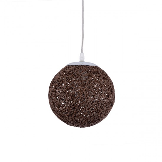 GLOBOSTAR® OCEANA 01354 Boho Κρεμαστό Φωτιστικό Οροφής με Ντουί 1 x E27 AC 220-240V IP20 - Καφέ - Μ20 x Π20 x Υ20cm GLOBOSTAR® OCEANA 01354 Boho Κρεμαστό Φωτιστικό Οροφής με Ντουί 1 x E27 AC 220-240V IP20 - Καφέ - Μ20 x Π20 x Υ20cm