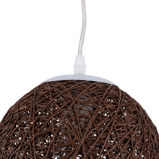 GLOBOSTAR® OCEANA 01354 Boho Κρεμαστό Φωτιστικό Οροφής με Ντουί 1 x E27 AC 220-240V IP20 - Καφέ - Μ20 x Π20 x Υ20cm GLOBOSTAR® OCEANA 01354 Boho Κρεμαστό Φωτιστικό Οροφής με Ντουί 1 x E27 AC 220-240V IP20 - Καφέ - Μ20 x Π20 x Υ20cm