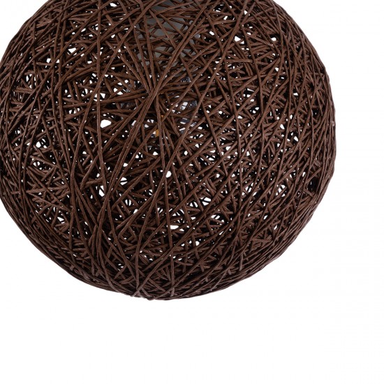 GLOBOSTAR® OCEANA 01354 Boho Κρεμαστό Φωτιστικό Οροφής με Ντουί 1 x E27 AC 220-240V IP20 - Καφέ - Μ20 x Π20 x Υ20cm GLOBOSTAR® OCEANA 01354 Boho Κρεμαστό Φωτιστικό Οροφής με Ντουί 1 x E27 AC 220-240V IP20 - Καφέ - Μ20 x Π20 x Υ20cm