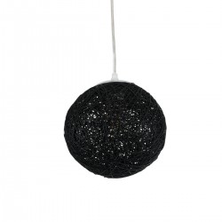 GLOBOSTAR® OCEANA 01356 Boho Κρεμαστό Φωτιστικό Οροφής με Ντουί 1 x E27 AC 220-240V IP20 - Μαύρο - Μ20 x Π20 x Υ20cm