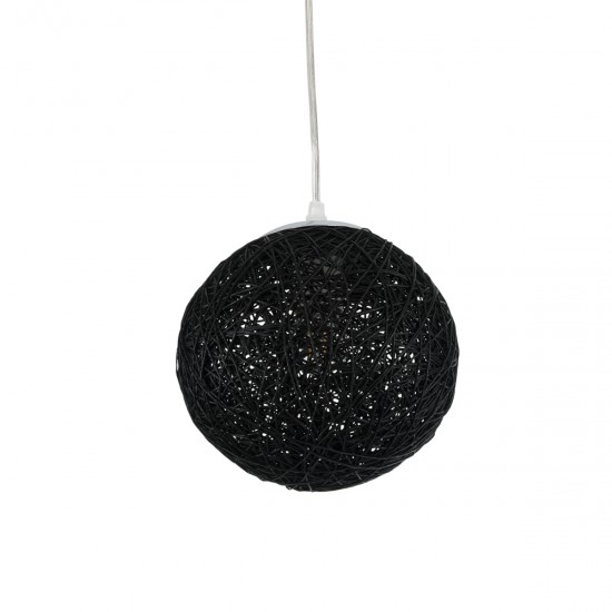 GLOBOSTAR® OCEANA 01356 Boho Κρεμαστό Φωτιστικό Οροφής με Ντουί 1 x E27 AC 220-240V IP20 - Μαύρο - Μ20 x Π20 x Υ20cm GLOBOSTAR® OCEANA 01356 Boho Κρεμαστό Φωτιστικό Οροφής με Ντουί 1 x E27 AC 220-240V IP20 - Μαύρο - Μ20 x Π20 x Υ20cm