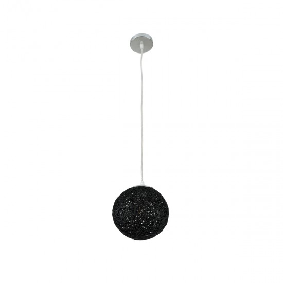 GLOBOSTAR® OCEANA 01356 Boho Κρεμαστό Φωτιστικό Οροφής με Ντουί 1 x E27 AC 220-240V IP20 - Μαύρο - Μ20 x Π20 x Υ20cm GLOBOSTAR® OCEANA 01356 Boho Κρεμαστό Φωτιστικό Οροφής με Ντουί 1 x E27 AC 220-240V IP20 - Μαύρο - Μ20 x Π20 x Υ20cm