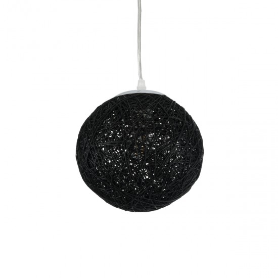 GLOBOSTAR® OCEANA 01356 Boho Κρεμαστό Φωτιστικό Οροφής με Ντουί 1 x E27 AC 220-240V IP20 - Μαύρο - Μ20 x Π20 x Υ20cm GLOBOSTAR® OCEANA 01356 Boho Κρεμαστό Φωτιστικό Οροφής με Ντουί 1 x E27 AC 220-240V IP20 - Μαύρο - Μ20 x Π20 x Υ20cm