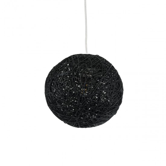 GLOBOSTAR® OCEANA 01356 Boho Κρεμαστό Φωτιστικό Οροφής με Ντουί 1 x E27 AC 220-240V IP20 - Μαύρο - Μ20 x Π20 x Υ20cm GLOBOSTAR® OCEANA 01356 Boho Κρεμαστό Φωτιστικό Οροφής με Ντουί 1 x E27 AC 220-240V IP20 - Μαύρο - Μ20 x Π20 x Υ20cm