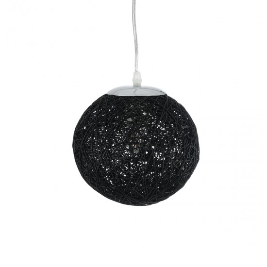 GLOBOSTAR® OCEANA 01356 Boho Κρεμαστό Φωτιστικό Οροφής με Ντουί 1 x E27 AC 220-240V IP20 - Μαύρο - Μ20 x Π20 x Υ20cm GLOBOSTAR® OCEANA 01356 Boho Κρεμαστό Φωτιστικό Οροφής με Ντουί 1 x E27 AC 220-240V IP20 - Μαύρο - Μ20 x Π20 x Υ20cm