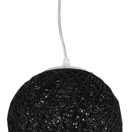 GLOBOSTAR® OCEANA 01356 Boho Κρεμαστό Φωτιστικό Οροφής με Ντουί 1 x E27 AC 220-240V IP20 - Μαύρο - Μ20 x Π20 x Υ20cm GLOBOSTAR® OCEANA 01356 Boho Κρεμαστό Φωτιστικό Οροφής με Ντουί 1 x E27 AC 220-240V IP20 - Μαύρο - Μ20 x Π20 x Υ20cm
