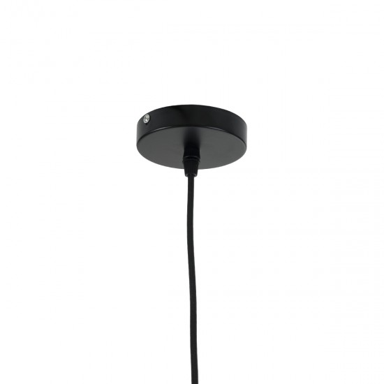 GLOBOSTAR® OCEANA 01360 Boho Κρεμαστό Φωτιστικό Οροφής με Ντουί 1 x E27 AC 220-240V IP20 - Μαύρο - Μ40 x Π40 x Υ40cm