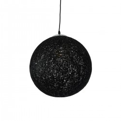 GLOBOSTAR® OCEANA 01360 Boho Κρεμαστό Φωτιστικό Οροφής με Ντουί 1 x E27 AC 220-240V IP20 - Μαύρο - Μ40 x Π40 x Υ40cm