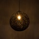 GLOBOSTAR® OCEANA 01360 Boho Κρεμαστό Φωτιστικό Οροφής με Ντουί 1 x E27 AC 220-240V IP20 - Μαύρο - Μ40 x Π40 x Υ40cm