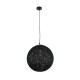 GLOBOSTAR® OCEANA 01360 Boho Κρεμαστό Φωτιστικό Οροφής με Ντουί 1 x E27 AC 220-240V IP20 - Μαύρο - Μ40 x Π40 x Υ40cm