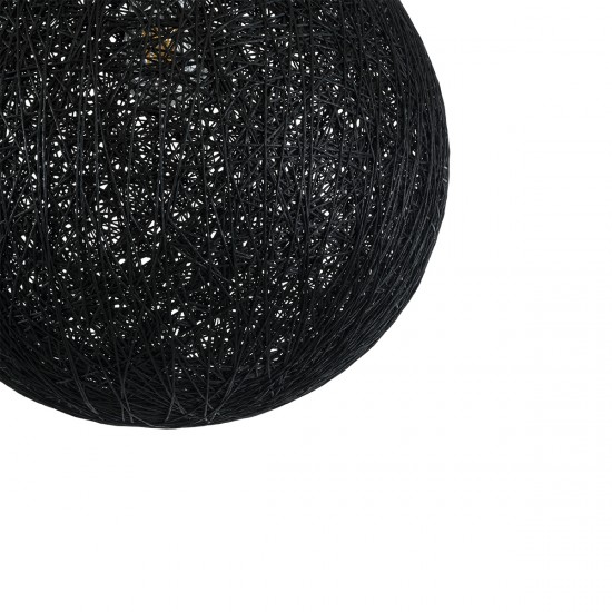 GLOBOSTAR® OCEANA 01360 Boho Κρεμαστό Φωτιστικό Οροφής με Ντουί 1 x E27 AC 220-240V IP20 - Μαύρο - Μ40 x Π40 x Υ40cm