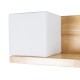 GLOBOSTAR® AMITY 01365 Μοντέρνο Φωτιστικό Τοίχου - Απλίκα με Ντουί 1 x E27 AC 220-240V IP20 - Μπεζ & Λευκό - Μ30 x Π14.5 x Υ15cm