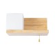 GLOBOSTAR® AMITY 01365 Μοντέρνο Φωτιστικό Τοίχου - Απλίκα με Ντουί 1 x E27 AC 220-240V IP20 - Μπεζ & Λευκό - Μ30 x Π14.5 x Υ15cm
